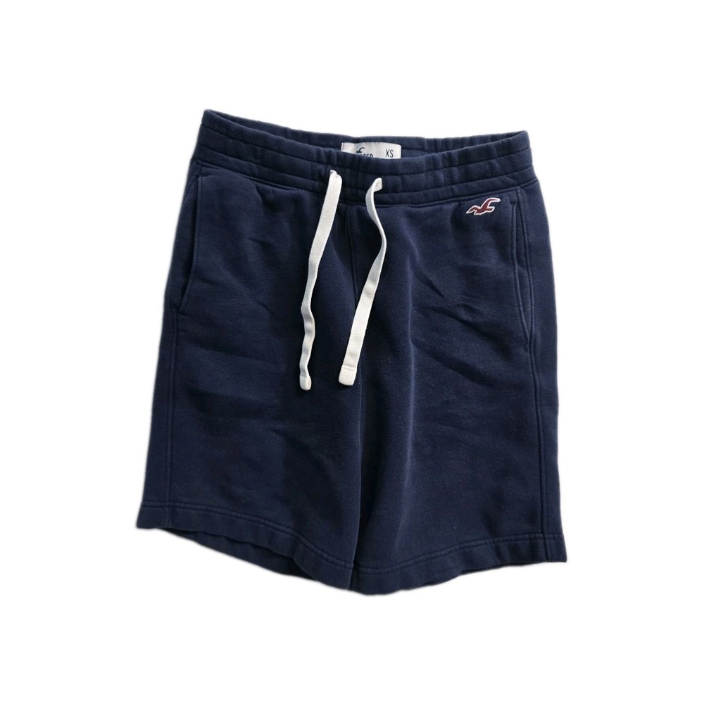 Hollister Men's Sweat Shorts XS Navy Blue Drawstrings Cotton Blend